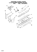 CONTROL PANEL PARTS Diagram and Parts List for KSSS48QMW00  KitchenAid Refrigerator