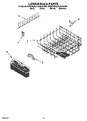 LOWER RACK PARTS Diagram and Parts List for KUDI01ILBL0  KitchenAid Dishwasher