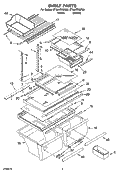 SHELF PARTS Diagram and Parts List for ET2AHTXMT02  Whirlpool Refrigerator