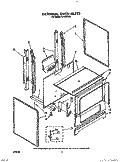EXTERNAL OVEN Diagram and Parts List for FLP330VW0  Roper Range