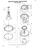AGITATOR, BASKET AND TUB Diagram and Parts List for LA5430XMW1  Whirlpool Washer