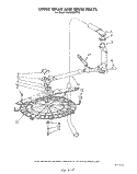 UPPER WASH AND RINSE Diagram and Parts List for 4KUDA220TW3  KitchenAid Dishwasher