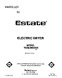 SECTION Diagram and Parts List for TEDL680AW0  Whirlpool Dryer