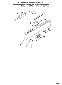 CONTROL PANEL PARTS Diagram and Parts List for KUDI01FLSS5  KitchenAid Dishwasher