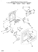 DISPENSER FRONT Diagram and Parts List for KSRS22FGAL00  KitchenAid Refrigerator