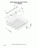 UPPER RACK AND TRACK PARTS Diagram and Parts List for 7GU3800XTVY2  Whirlpool Dishwasher