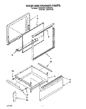 DOOR AND DRAWER, LIT/OPTIONAL Diagram and Parts List for FEP330YW1  Roper Range