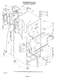 CABINET Diagram and Parts List for ET18NKXSW03  Whirlpool Refrigerator
