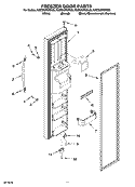 FREEZER DOOR PARTS Diagram and Parts List for KSCS23FSBL00  KitchenAid Refrigerator