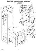 FREEZER LINER AND AIR FLOW PARTS Diagram and Parts List for KSSC42FMS00  KitchenAid Refrigerator