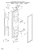 FREEZER DOOR Diagram and Parts List for KSRS25QGWH03  KitchenAid Refrigerator