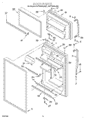 DOOR Diagram and Parts List for 2VET20NKJW01  Whirlpool Refrigerator