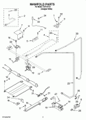 MANIFOLD PARTS Diagram and Parts List for TGP310TQ1  Estate Range