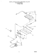 BROILER AND OVEN BURNER Diagram and Parts List for SF367PEYQ9  Whirlpool Range
