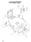 DISPENSER FRONT Diagram and Parts List for KSRD22FKBT02  KitchenAid Refrigerator