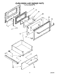 Part Location Diagram of 4157029 Whirlpool Frame, Door
