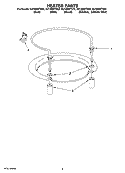 HEATER PARTS Diagram and Parts List for DU1055XTST3  Whirlpool Dishwasher