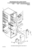 REFRIGERATOR LINER PARTS Diagram and Parts List for 3WSC20N4XB00  Whirlpool Refrigerator