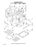 CHASSIS PARTS Diagram and Parts List for WDE350LVQ02  Whirlpool Range