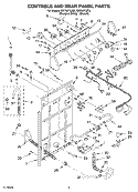 CONTROLS AND REAR PANEL Diagram and Parts List for GST9675JQ3  Whirlpool Washer