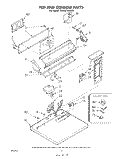 TOP AND CONSOLE , LITERATURE AND OPTIONAL Diagram and Parts List for LG3001XMW0  Whirlpool Dryer