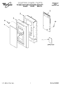 CONTROL PANEL, LITERATURE Diagram and Parts List for MH6151XHQ1  Whirlpool Microwave