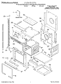 OVEN, LITERATURE Diagram and Parts List for KEMC308HWH2  KitchenAid Microwave Oven Combo