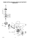 BRAKE, CLUTCH, GEARCASE, MOTOR AND PUMP Diagram and Parts List for CA2751XWW1  Whirlpool Washer