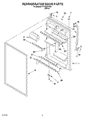 REFRIGERATOR DOOR Diagram and Parts List for RT18HDXKQ01  Roper Refrigerator
