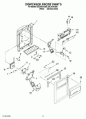 DISPENSER PARTS Diagram and Parts List for ID3CHEXVQ00  Whirlpool Refrigerator