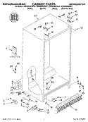 CABINET, LITERATURE Diagram and Parts List for KSRA22KKWH01  KitchenAid Refrigerator