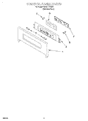 CONTROL PANEL, LITERATURE Diagram and Parts List for KEBS177DSS7  KitchenAid Wall Oven