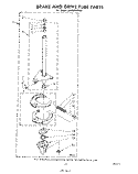 BRAKE AND DRIVE TUBE Diagram and Parts List for LA6300XPW0  Whirlpool Washer
