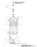 TUB AND BASKET Diagram and Parts List for KELC500TPL0  KitchenAid Washer Dryer Combo