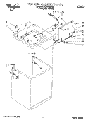 TOP AND CABINET, LIT/OPTIONAL Diagram and Parts List for 3LBR7255BQ0  Whirlpool Washer