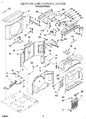 AIRFLOW AND CONTROL Diagram and Parts List for RH123A2  Whirlpool Air Conditioner