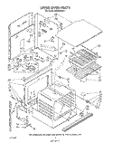 UPPER OVEN Diagram and Parts List for KEBI200VBL1  KitchenAid Wall Oven