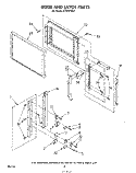 DOOR AND LATCH Diagram and Parts List for KCMS135S1  KitchenAid Microwave