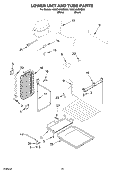 LOWER UNIT AND TUBE PARTS Diagram and Parts List for KSSO48QMW00  KitchenAid Refrigerator
