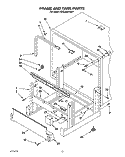 FRAME AND TANK Diagram and Parts List for KUDJ23HYWH1  KitchenAid Dishwasher