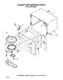 CABINET AND TURNTABLE Diagram and Parts List for MT2100XYR0  Whirlpool Microwave