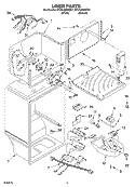 LINER Diagram and Parts List for RT21LMXKT07  Whirlpool Refrigerator