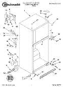 CABINET Diagram and Parts List for 3XKVN600F00  Whirlpool Refrigerator