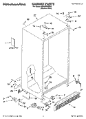 CABINET PARTS Diagram and Parts List for KSRA25KNSS01  KitchenAid Refrigerator