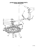 UPPER WASH AND RINSE Diagram and Parts List for KUDA220TWH6  KitchenAid Dishwasher