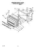 FREEZER DOOR Diagram and Parts List for 6ET18RKXYW01  Whirlpool Refrigerator