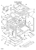 OVEN Diagram and Parts List for SF367PEYQ9  Whirlpool Range