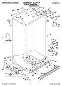 CABINET PARTS Diagram and Parts List for KSSS42FMX03  KitchenAid Refrigerator