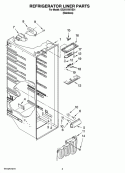 REFRIGERATOR LINER PARTS Diagram and Parts List for GS2KVAXVS01  Whirlpool Refrigerator