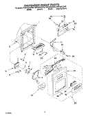 DISPENSER FRONT PARTS Diagram and Parts List for KSRA22ILBL03  KitchenAid Refrigerator